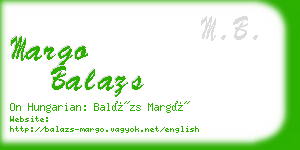 margo balazs business card